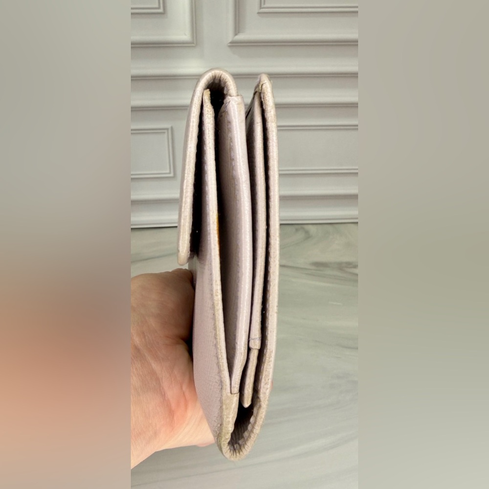 Chanel Long Wallet Light Gray Lilac Leather CC Snap Closure | Dust Bag/Shpg Bag - Picture 5 of 9